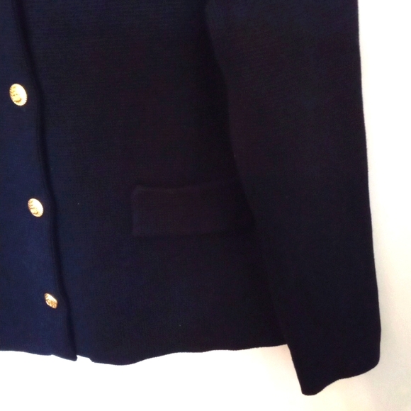 Zara Women's Navy Nautical Style Cardigan with Gold Buttons Size XL - Picture 7 of 10